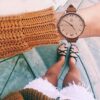 SHENGKE Watches Leather Band Luxury Quartz Watch