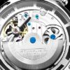 Silver Skeleton Dial, Dual Time Stührling Original Mens Watch