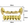 18K Gold Vampire Fangs Gold Grills Top Bottom