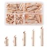 PH PandaHall 200pcs Slide On End Clasp Tubes