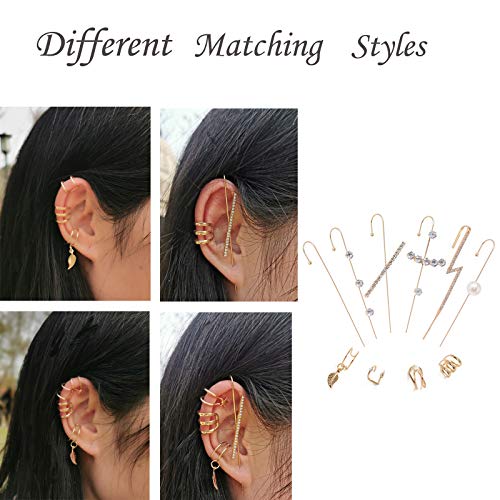 Edgy Unique Climber Piercing Cartilage Ear Set