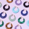14kt Yellow Gold Ross-Simons Jade Hoop Earrings