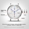 FEICE Men’s Automatic Watch Classic Bauhaus Minimalist White