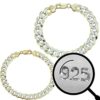 14k Yellow Harlembling Mens Or Ladies Cuban Link Bracelet