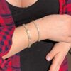 14k Yellow & Rose Gold Tennis Bracelet