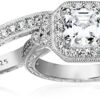 Platinum-Plated Sterling Silver Antique Ring set