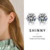 UHIBROS 6 Pairs Stainless Steel Stud Earrings Set