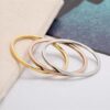 IFUAQZ 3pcs 1mm Stainless Steel Plain Stacking Midi Rings