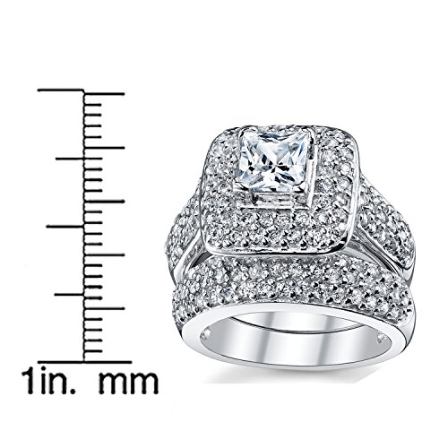 Wedding Engagement Ring rincess Cut Cubic Zirconia