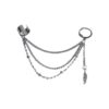 Vintage Tassel Ear Cuff Crawler Climer Earring Multi Layered Chain Drop