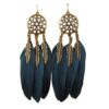 Vintage Dream Catcher Long Earrings Eardrop Hoops Stud