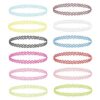 Set of 12 vibrant neon chokers in a variety of colors, perfect for adding fun and bold style to any occasion.