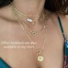 Moon and Star Medallion Pendant Necklace