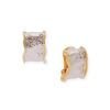 Misook Two-Tone Clip On Earrings