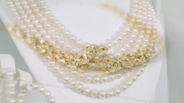 Ross-Simons Italian Leopard Murano Glass Multi-Strand Necklace