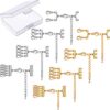 8 Pieces Multi Strand Slide Clasp Lock Necklace