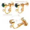 12pcs Imitation Crystal Clip-on Earring Converters Earring