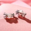 14K White Gold Plated 1.5 Carat CZ Clip-On Earrings – Elegant Simulated Diamond Jewelry