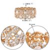 Crystal Teardrop Knot Elastic Stretch Bracelet Clear Gold-Tone