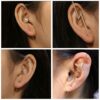 Unique Hypoallergenic Crawler Hook Earrings Silver