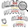 Silver op & Bottom Grills for Teeth Harlembling