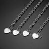 Initial Charm Bracelet for Women - Engraved Letter A Initial Bracelet