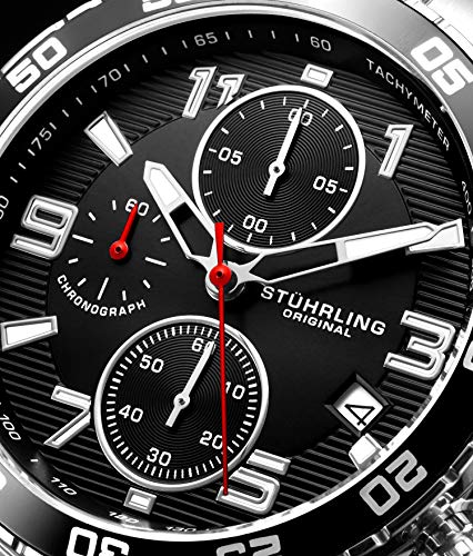 Stuhrling Original Mens Watches - Chronograph Black Wrist Watch