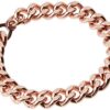 Apex Copper Bracelet Wide Link Size 9", Burnished Copper