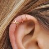 18K Gold Plated Ear Cuffs Leaf Clip Earrings
