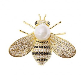 Bee Brooch Animal Fashion Shell Pearl Brooch Pin