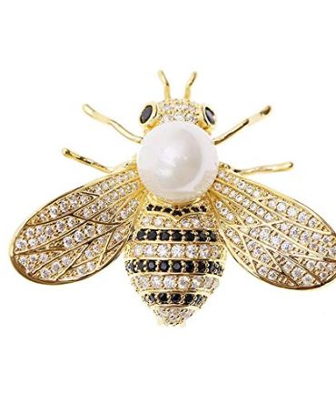 Bee Brooch Animal Fashion Shell Pearl Brooch Pin