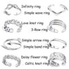 Hypoallergenic 8-Piece Open Toe Ring Set for Women