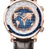 Agelocer Men's Genuine Diamond Dial Blue World time Mechanical Watch