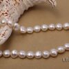 JYX 9x10.5mm Oval Natural White/Pink Freshwater Cultured Pearl Necklace