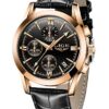 LIGE Casual Leather Watch Analog Quartz Watch
