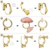 Transform Your Look with Ease: 18 Piece Clip-on Earrings Converter Set in Gold, Silver, and Rose for Non-Pierced Ears