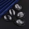 30Pcs Brooch Bezels with Glass Cabochons – DIY Oval Cabochon Trays in 3 Colors for Jewelry Making