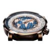 Agelocer Men's Genuine Diamond Dial Blue World time Mechanical Watch
