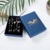 Unique Hypoallergenic Crawler Hook Earrings Silver