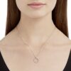 Swarovski Pendant with White Crystals and Rhodium Plated Chain