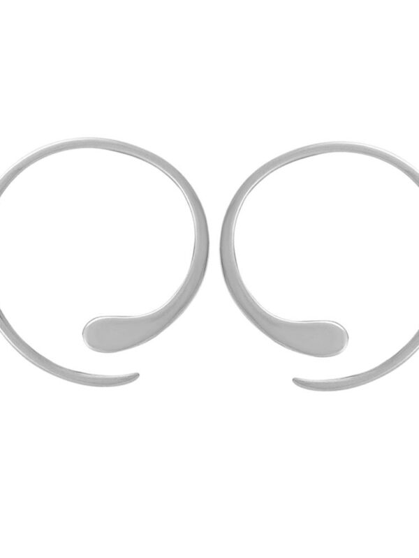 Boma Jewelry Sterling Silver Pull Through Hoop Earrings