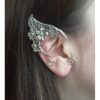 Handmade Elf Fairy Earrings Cuff Wrap Clip-on Filigree