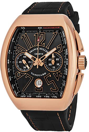 Tachymeter Scale Rose Gold Automatic Chronograph Watch Franck Muller Vanguard