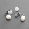 Mariell 9mm Ivory Shell Pearl Clip-On Earrings