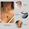 14K Gold Plated Initial Necklace – Elegant Hammered Disc Pendant with Adjustable Chain