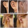 8 Pairs Gold Ear Cuffs Set Earrings Sparking Adjustable Helix