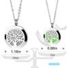 RoyAroma 2PCS Aromatherapy Essential Oil Diffuser Necklace