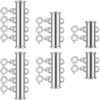 6 Pieces 2/3/4 Strands Layered Lock Necklace Connector
