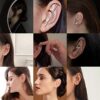 Sparkle and Shine with 8pcs Rhinestone Hoop Earrings Set!