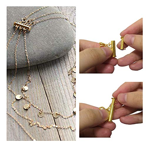 Layered Necklace Spacer Clasp, 3 Strands Necklaces